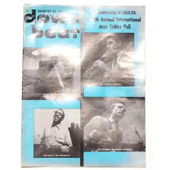 Vtg August 21, 1958 Down Beat Music Magazine Vol. 25 No. 17 - Milt Jackson - Picture 1 of 3